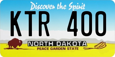 ND license plate KTR400