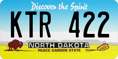ND license plate KTR422