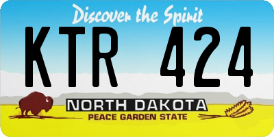 ND license plate KTR424