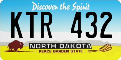 ND license plate KTR432