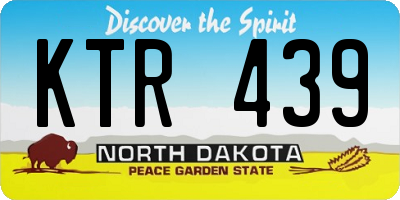 ND license plate KTR439