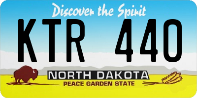 ND license plate KTR440