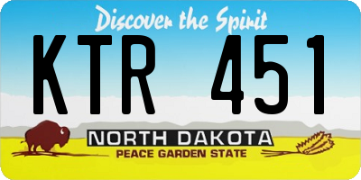 ND license plate KTR451