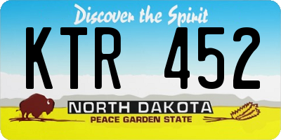 ND license plate KTR452