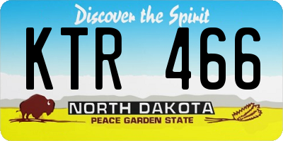 ND license plate KTR466