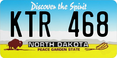 ND license plate KTR468