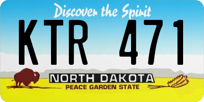 ND license plate KTR471