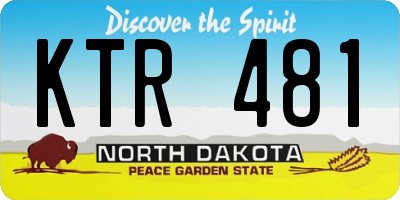 ND license plate KTR481