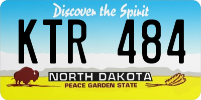 ND license plate KTR484