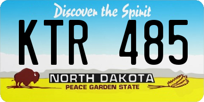 ND license plate KTR485