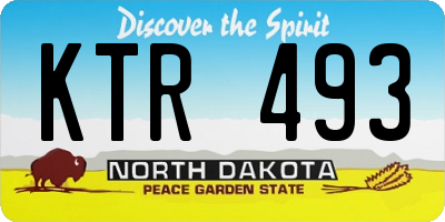 ND license plate KTR493