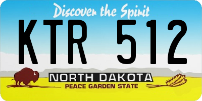 ND license plate KTR512