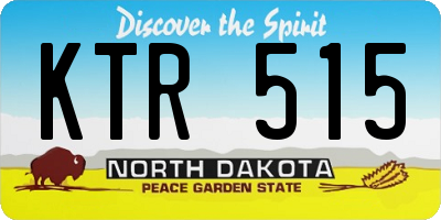ND license plate KTR515