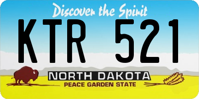 ND license plate KTR521