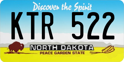 ND license plate KTR522