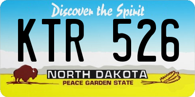 ND license plate KTR526