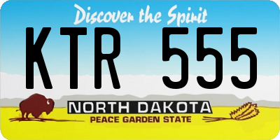 ND license plate KTR555