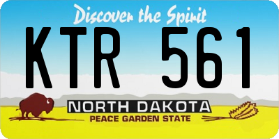 ND license plate KTR561
