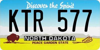 ND license plate KTR577