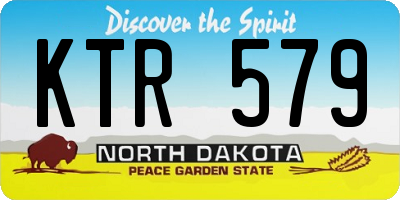 ND license plate KTR579