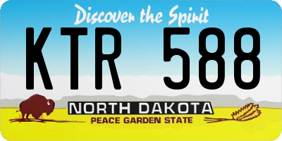 ND license plate KTR588