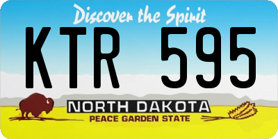 ND license plate KTR595