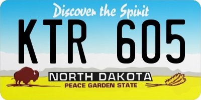 ND license plate KTR605