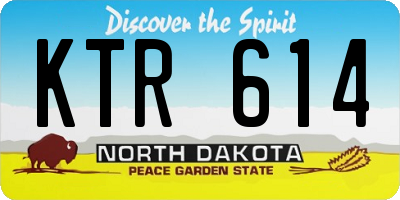 ND license plate KTR614
