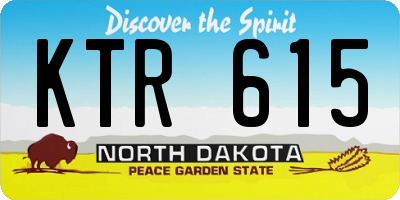 ND license plate KTR615