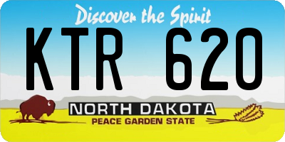 ND license plate KTR620