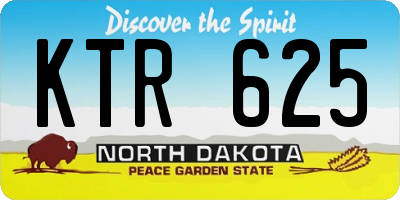 ND license plate KTR625