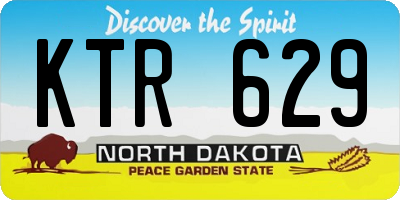 ND license plate KTR629