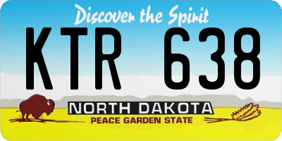 ND license plate KTR638