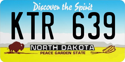 ND license plate KTR639