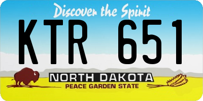 ND license plate KTR651