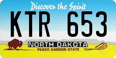 ND license plate KTR653