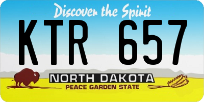 ND license plate KTR657