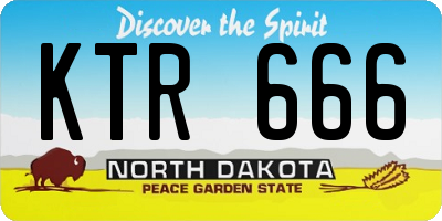 ND license plate KTR666