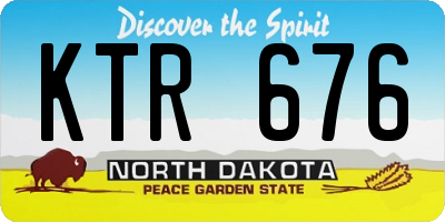 ND license plate KTR676