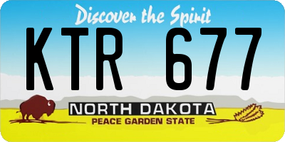 ND license plate KTR677