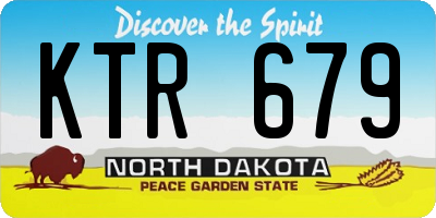ND license plate KTR679