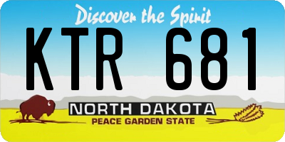 ND license plate KTR681