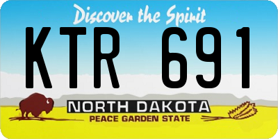 ND license plate KTR691