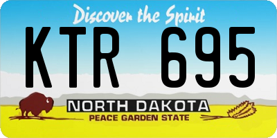 ND license plate KTR695