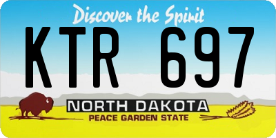 ND license plate KTR697