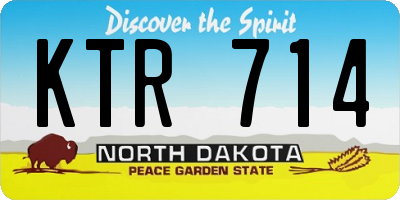 ND license plate KTR714
