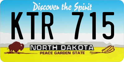 ND license plate KTR715