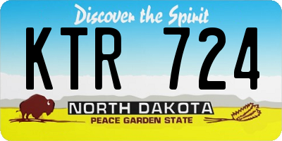 ND license plate KTR724