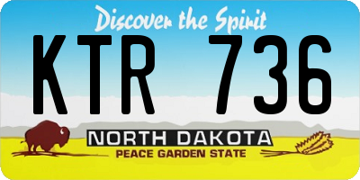 ND license plate KTR736