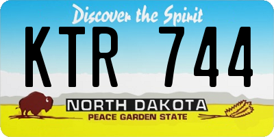 ND license plate KTR744
